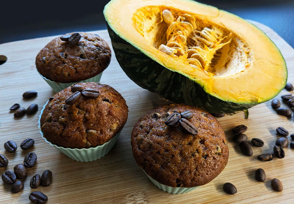 Muffin con caffè e zucca