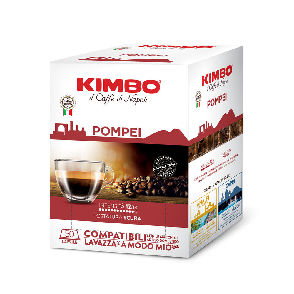 Kimbo 50 capsule compatibili Lavazza A Modo Mio Pompei