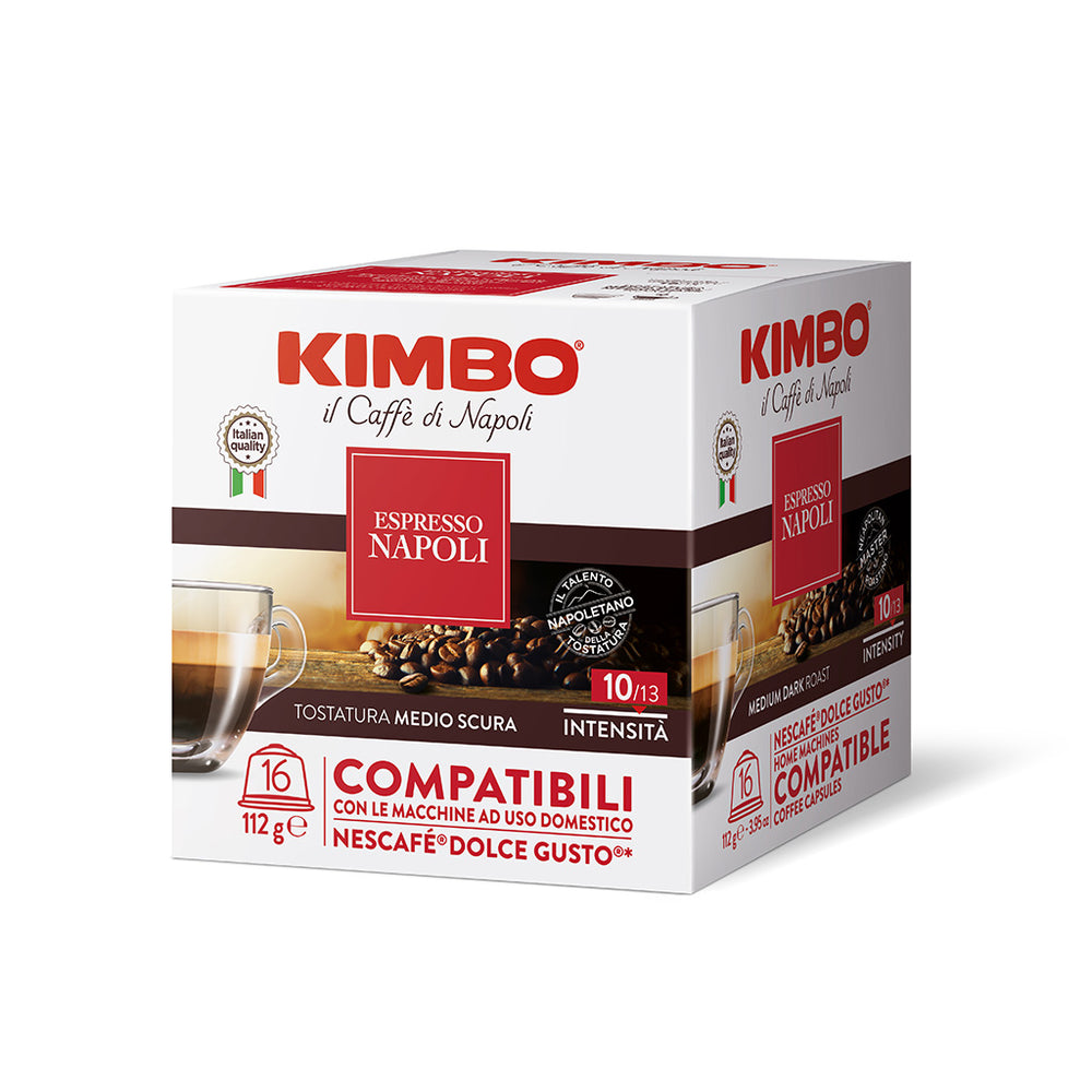 Kimbo Espresso Napoli 16 capsule compatibili Nescafè Dolce Gusto 