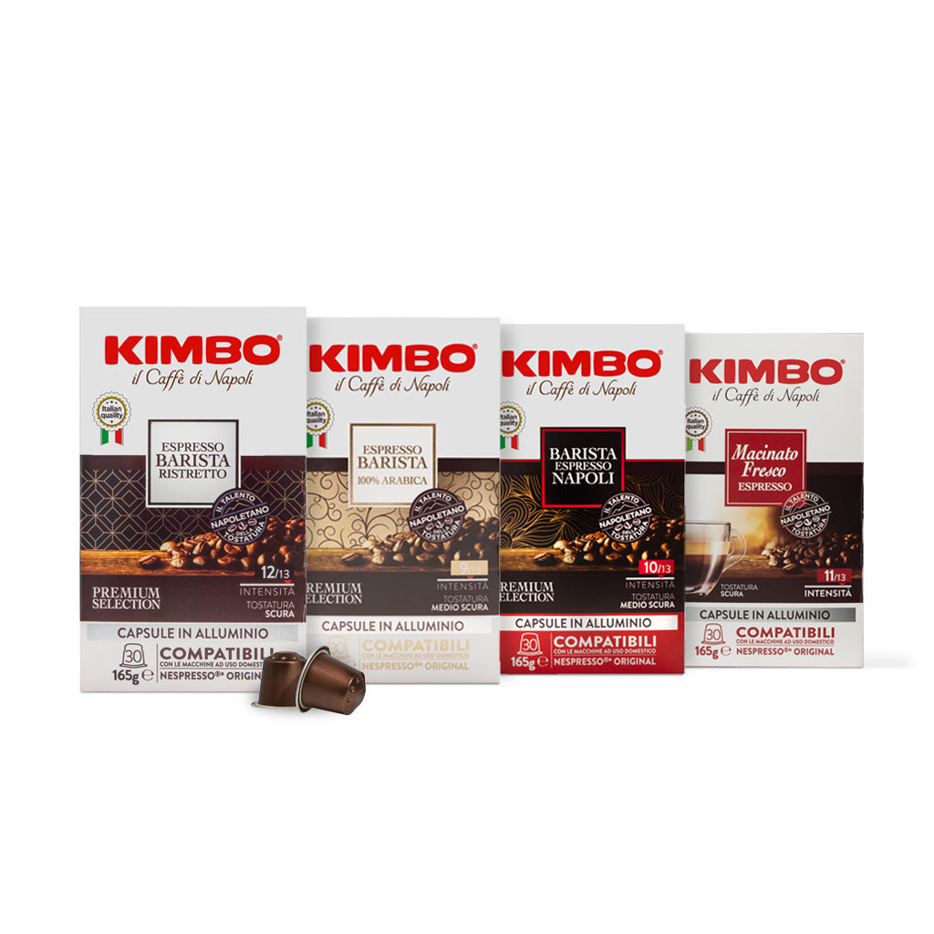 Kimbo capsule in alluminio compatibili Nespresso original kit discovery
