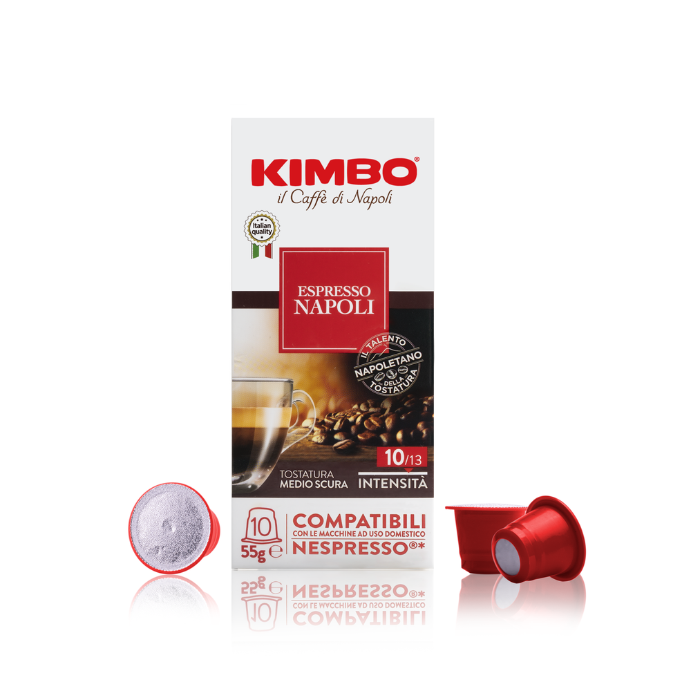 Kimbo Espresso Napoli 10 capsule compatibili Nespresso