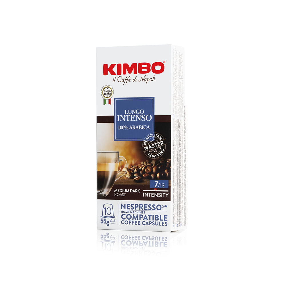 
                  
                    Kimbo lungo intenso 100% arabica 10 capsule compatibili Nespresso
                  
                
