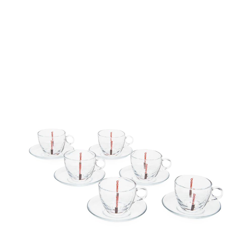 
                  
                    6 tazze da cappuccino con piattino in vetro Kimbo
                  
                