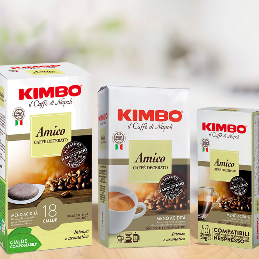 A Kin Bo Kimbo Amico, il caffè decerato e con meno caffeina - Kimbo