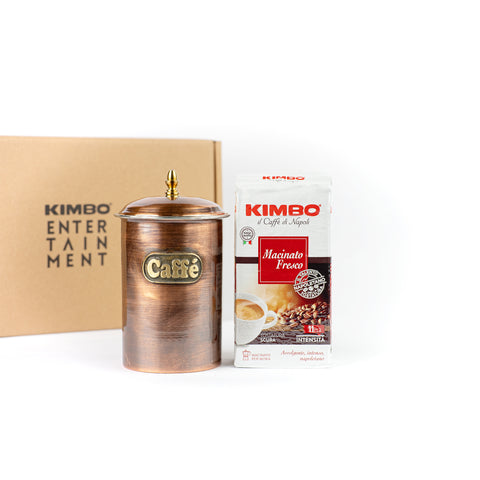 Kit - Barattolo in Rame Caffè + Caffè Macinato Fresco 250g