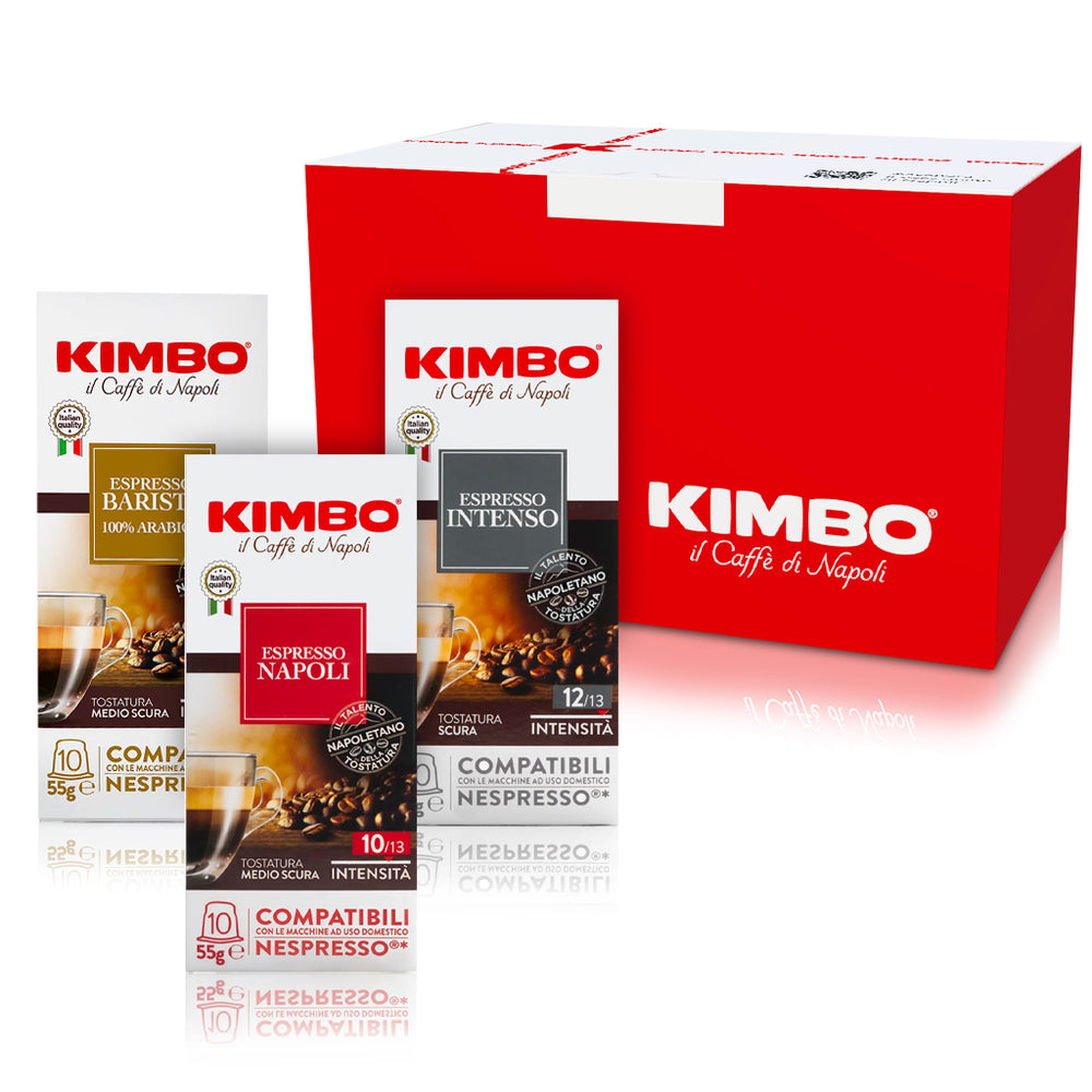 Confezione Regalo Kimbo Caffè in Capsule Compatibili Nespresso®* Original - 3 Confezioni da 100 Capsule