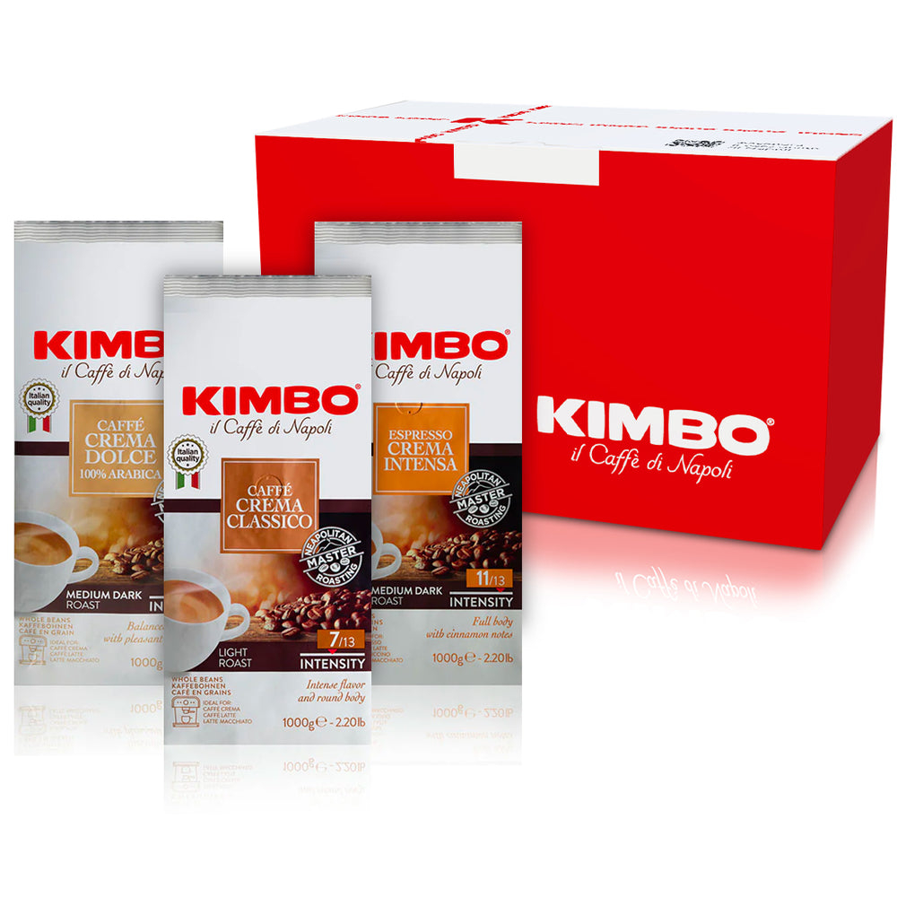 Confezione Regalo Natale Kimbo Caffè in Grani - 3 Confezioni da 1 kg