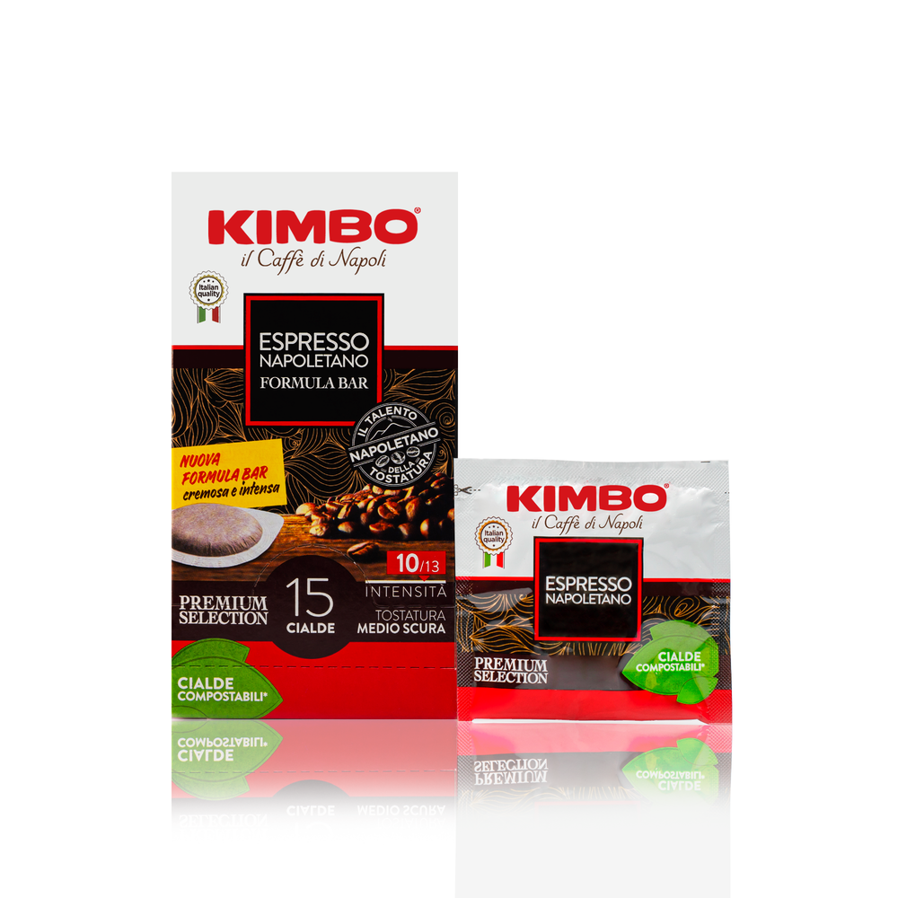 
                  
                    Kimbo Espresso Napoletano formula bar 15 cialde compostabili
                  
                
